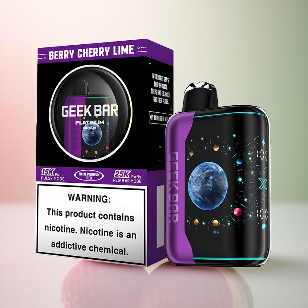 GEEK BAR Platinum Edition 25000 Puffs Bär Körsbär Lime med 20mL E-Liquid och 2% nikotin