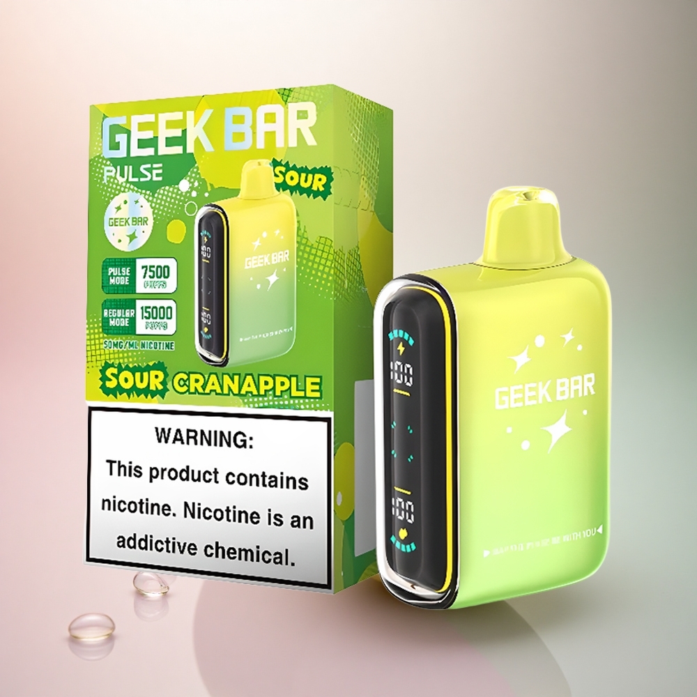 GEEK BAR Pulse 15000 Puffs Sur Smak Edition med 5% Nikotin och 650 mAh
