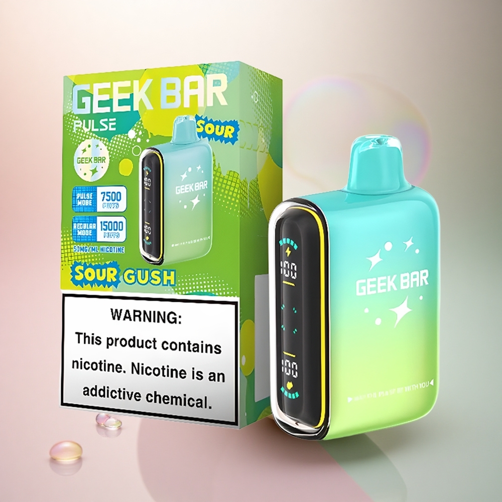 GEEK BAR Pulse 15000 Puffs Sur Smak Edition med 5% Nikotin och 650 mAh