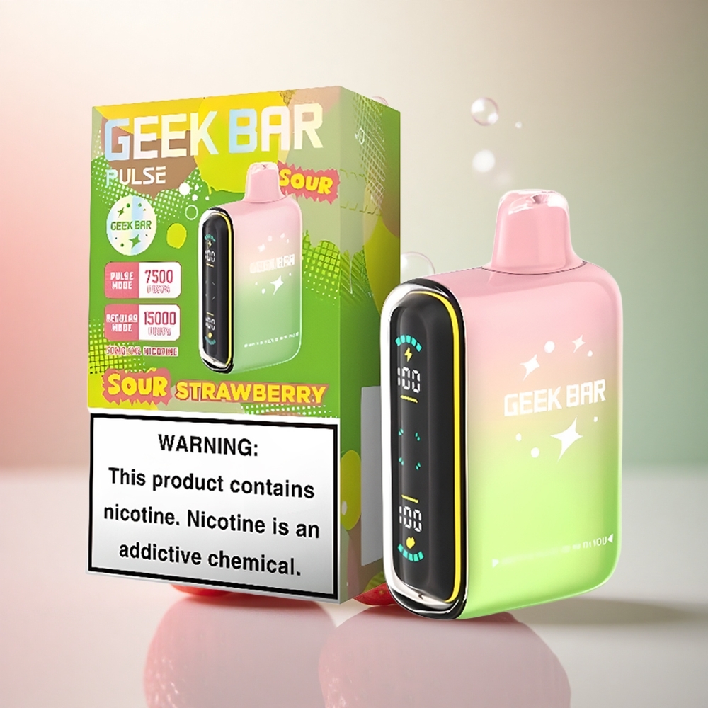 GEEK BAR Pulse 15000 Puffs Sur Smak Edition med 5% Nikotin och 650 mAh