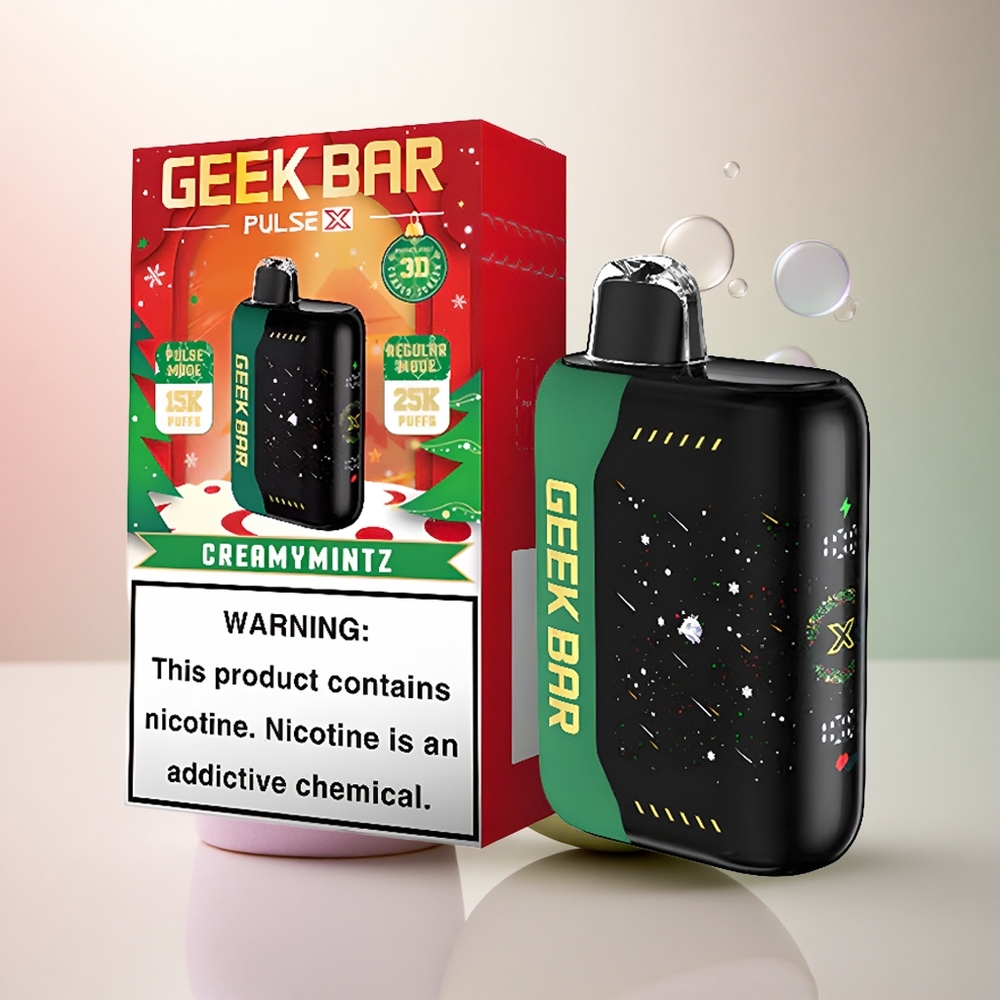 GEEK BAR Pulse X 25000 Puffs Geek Bar Jul Edition med 0-5% nikotin och 18mL e-vätska