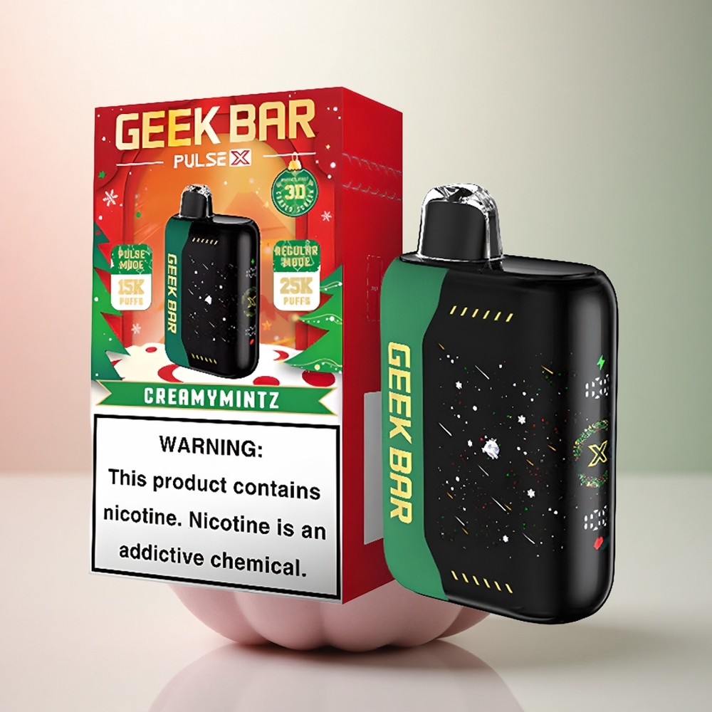 GEEK BAR Pulse X 25000 Puffs Geek Bar Jul Edition med 0-5% nikotin och 18mL e-vätska