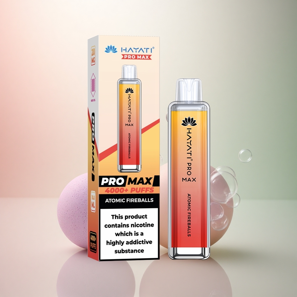 Hayati Pro Max 4000 Puffs Atomiska Eldkulor 2% Nikotin 1400mAh