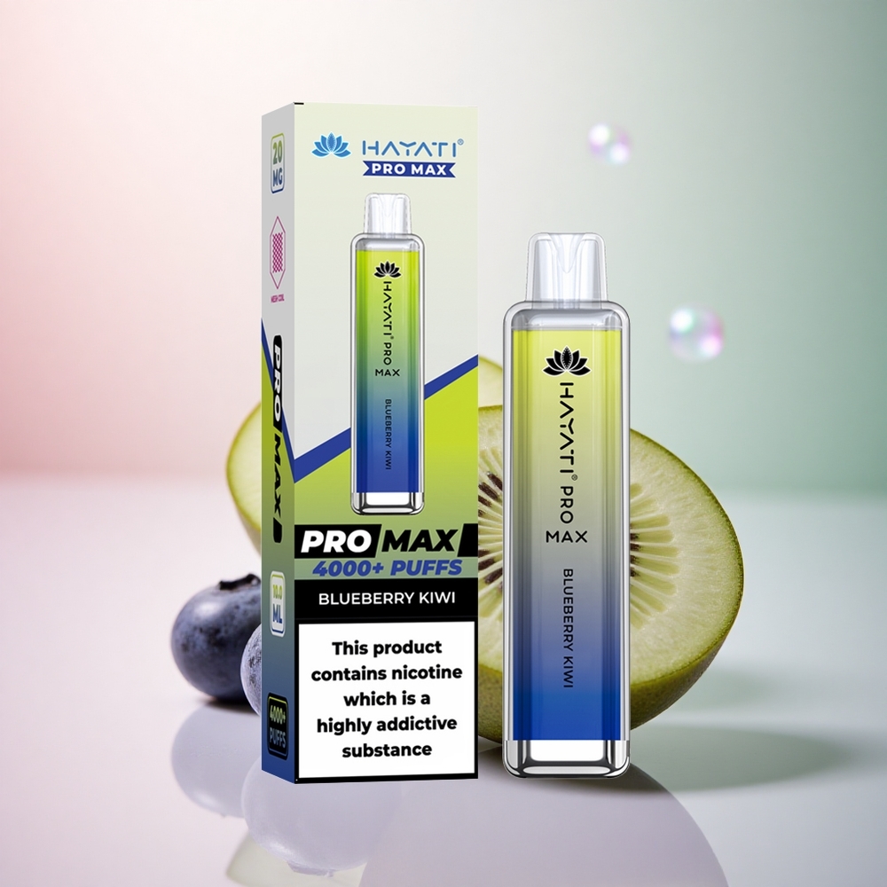 Hayati Pro Max 4000 Puffs Blåbär Kiwi 5% Nikotin 1400mAh