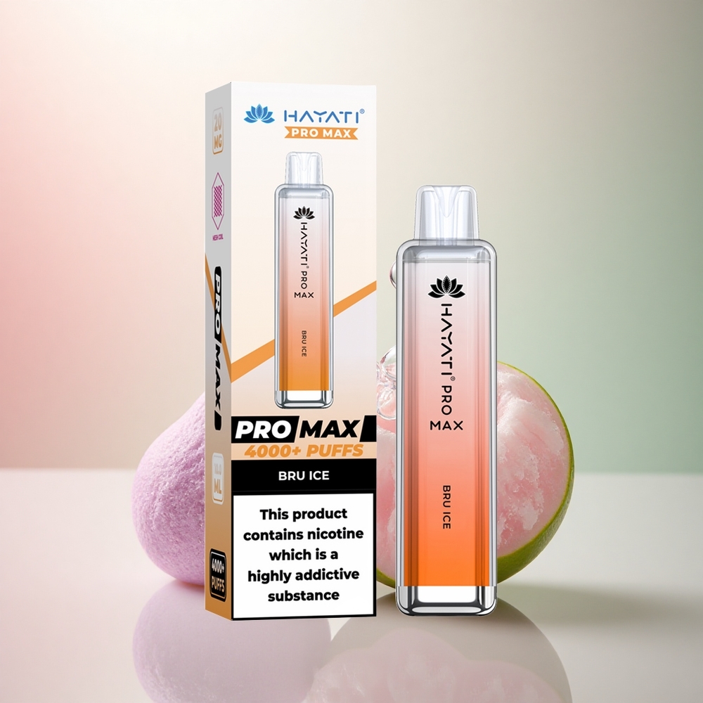 Hayati Pro Max 4000 Puffs Bru Is Dual 1.1 Ohm Mesh Coil 1400mAh