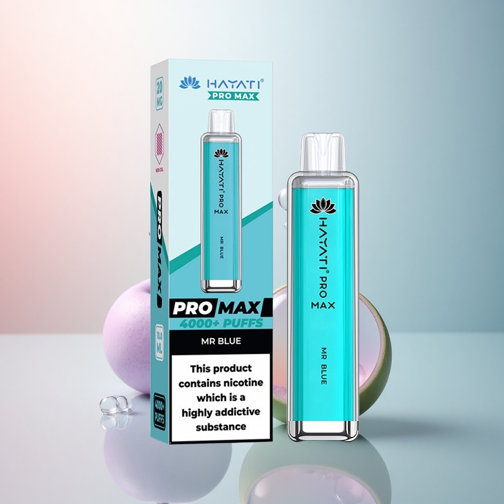 Hayati Pro Max 4000 Puffs Herr Blå 2ml Tank 1400mAh