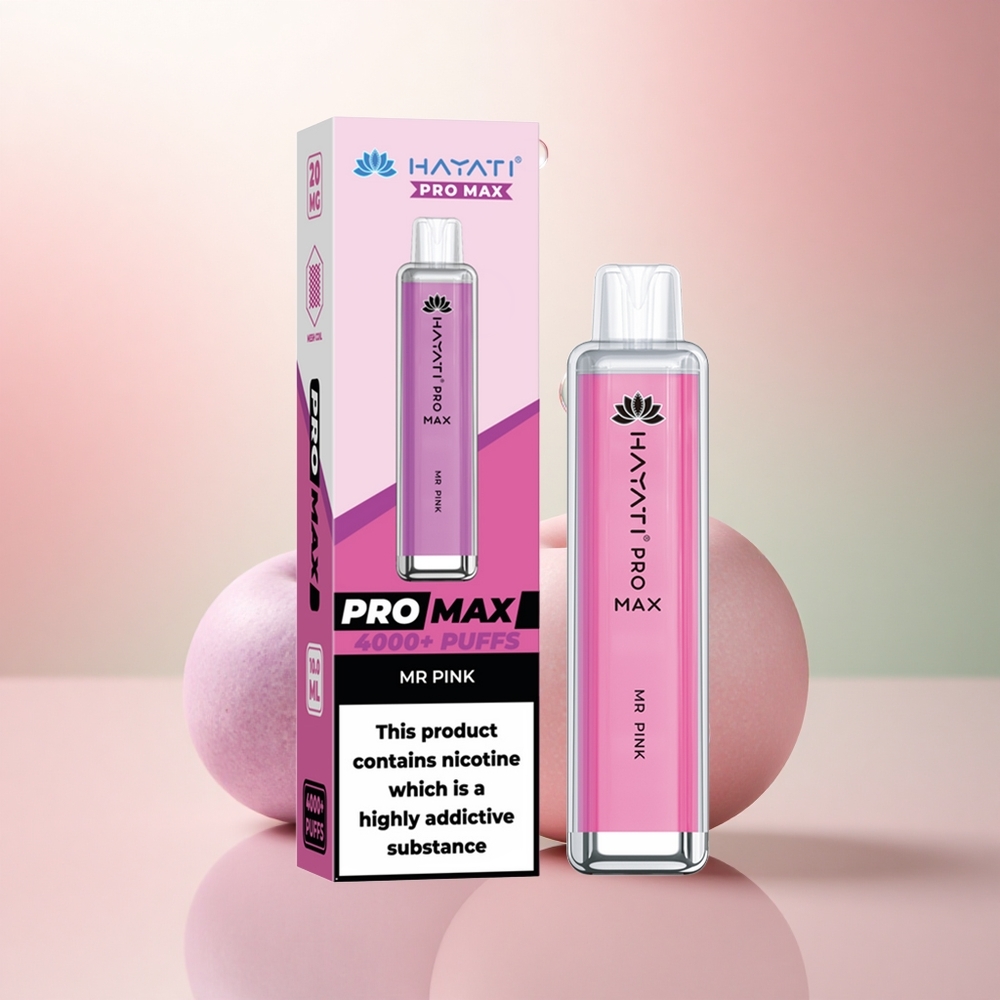 Hayati Pro Max 4000 Puffs Herr Rosa 1400mAh 2ml Tank Dual 1.1 Ohm Mesh Coil