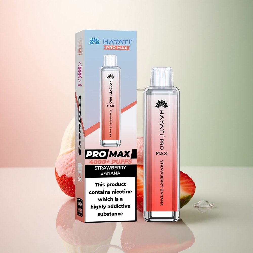 Hayati Pro Max 4000 Puffs Jordgubb Banan 5% Nikotin 1400mAh