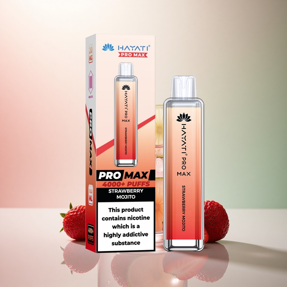 Hayati Pro Max 4000 Puffs Jordgubbs Mojito 1400mAh 2ml