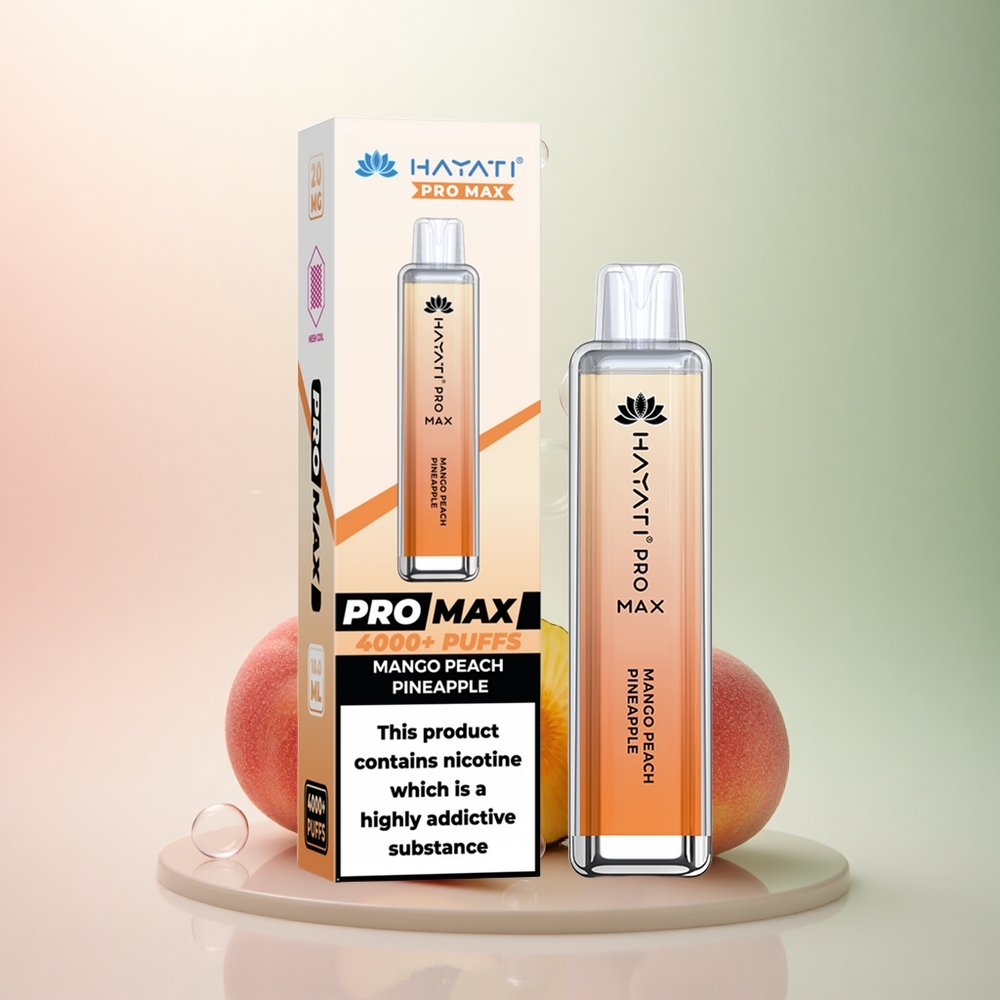 Hayati Pro Max 4000 Puffs Mango Persika Ananas 2ml Tank 5% Nikotin 1400mAh