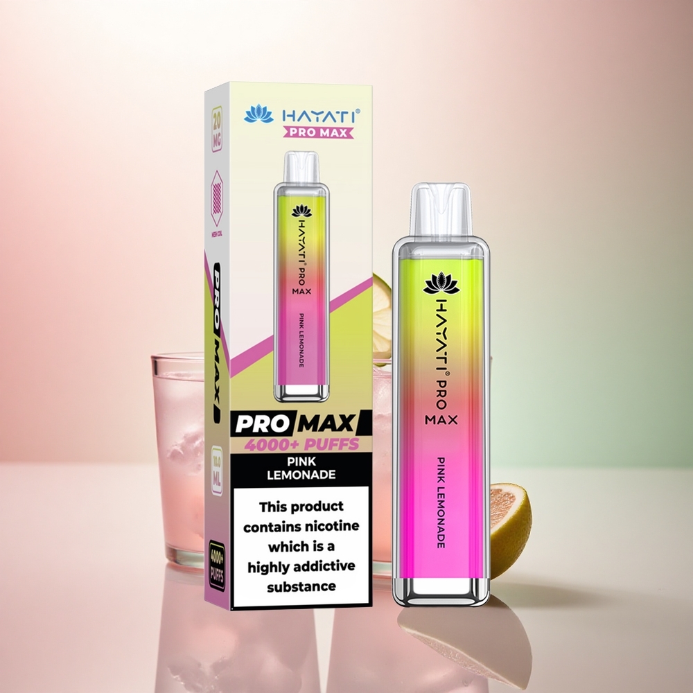 Hayati Pro Max 4000 Puffs Rosa Citronad med 5% Nikotin och 1400mAh
