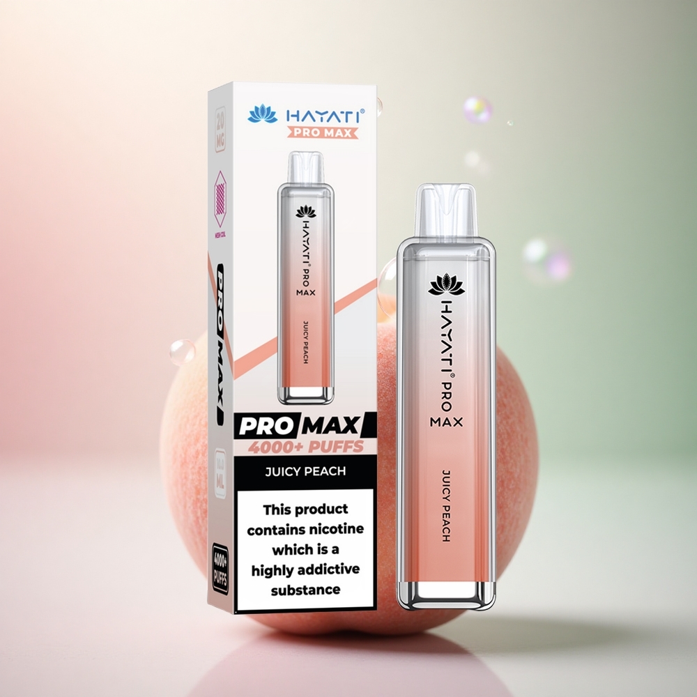 Hayati Pro Max 4000 Puffs Saftig Persika 5% Nikotin 1400mAh