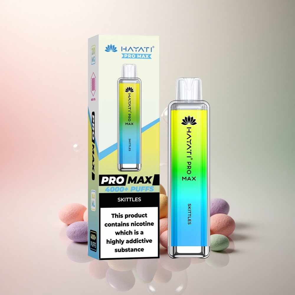 Hayati Pro Max 4000 Puffs Skittles Dual Coil 1400mAh Kristall
