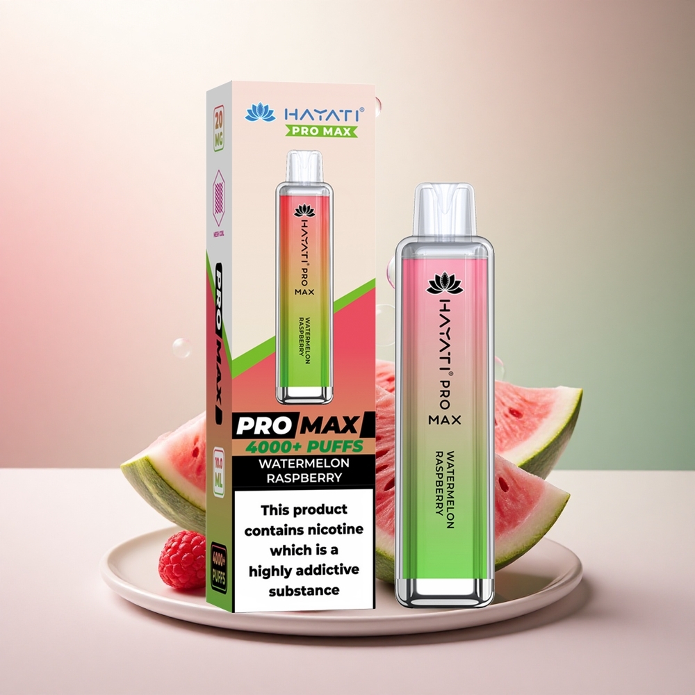 Hayati Pro Max 4000 Puffs Vattenmelon Hallon 5% Nikotin 1400mAh