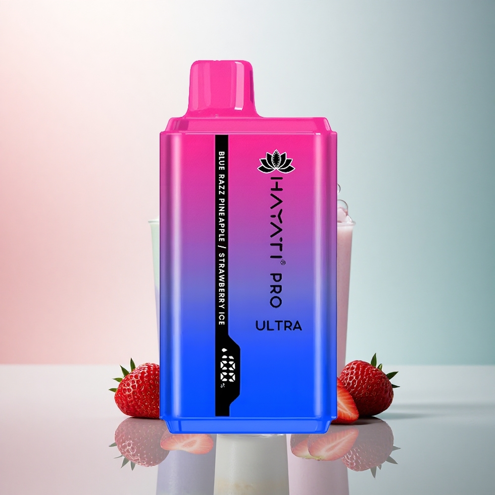 Hayati Pro Ultra 15000 Puffs Blå Hallon Ananas Jordgubb Is med 850mAh och 2% nikotin