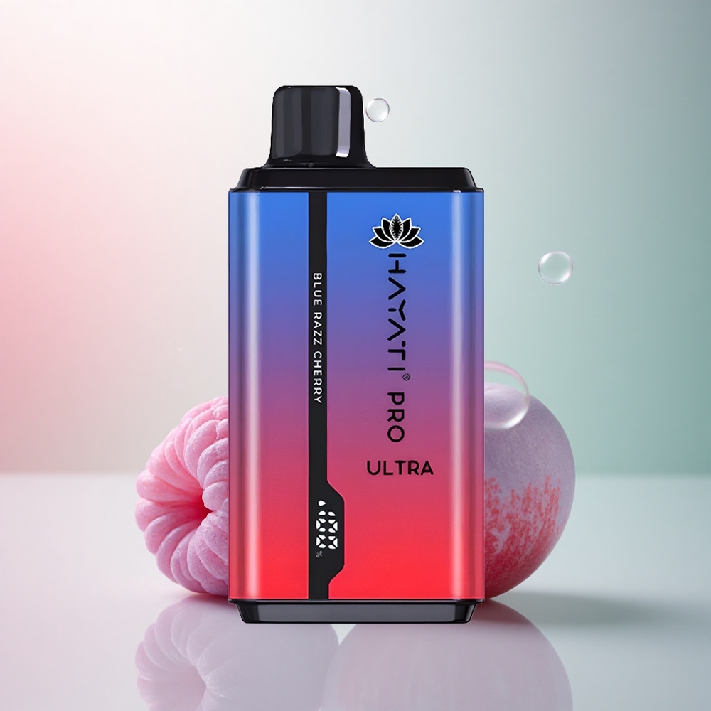 Hayati Pro Ultra 15000 Puffs Blå Hallon Körsbär 850mAh 2% Nikotin