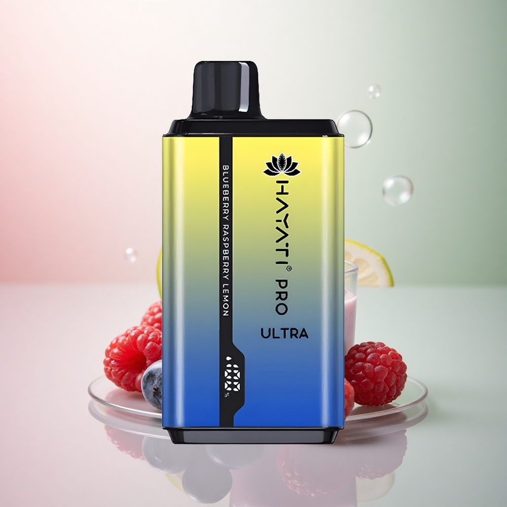 Hayati Pro Ultra 15000 Puffs Blåbär Hallon Citron 850mAh 2% Nikotin