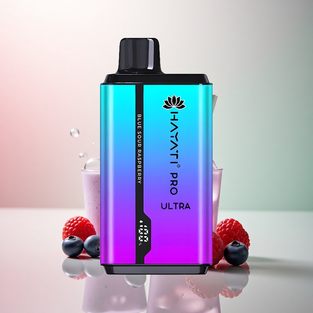 Hayati Pro Ultra 15000 Puffs Blåbär Hallon Menthol 850mAh 2% Nikotin