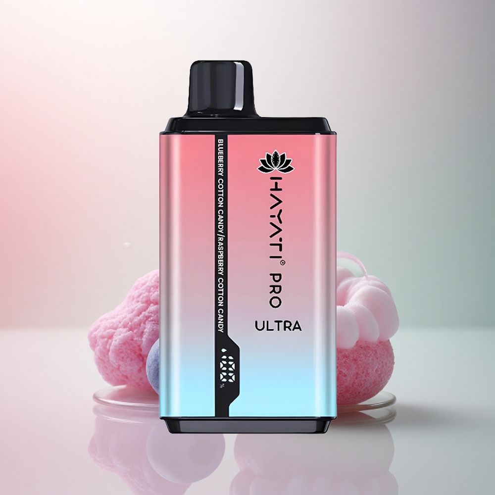 Hayati Pro Ultra 15000 Puffs Blåbärs Sockervadd Hallonsockervadd med 850mAh