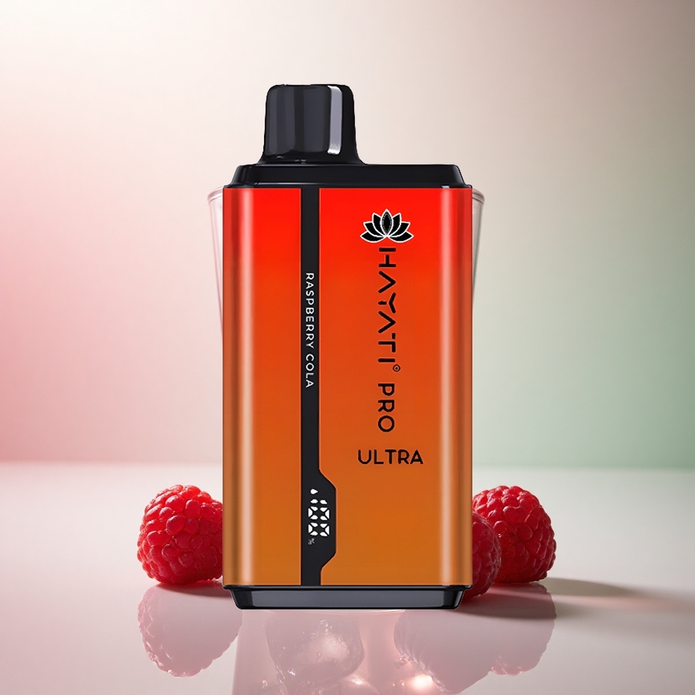 Hayati Pro Ultra 15000 Puffs Hallonsoda med 850mAh och 2% nikotin