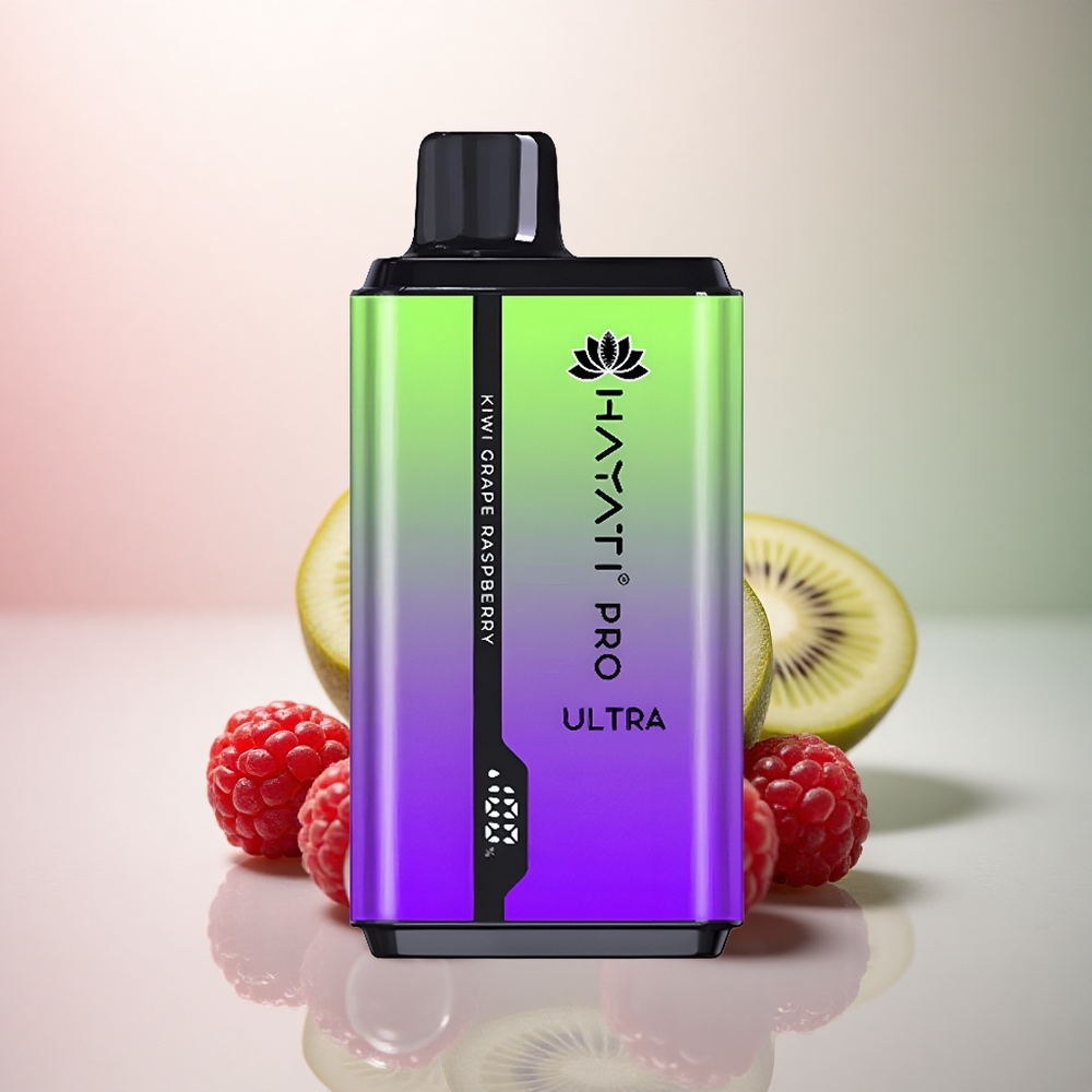Hayati Pro Ultra 15000 Puffs Kiwi Vindruka Hallon 850mAh 24ml 2% Nikotin
