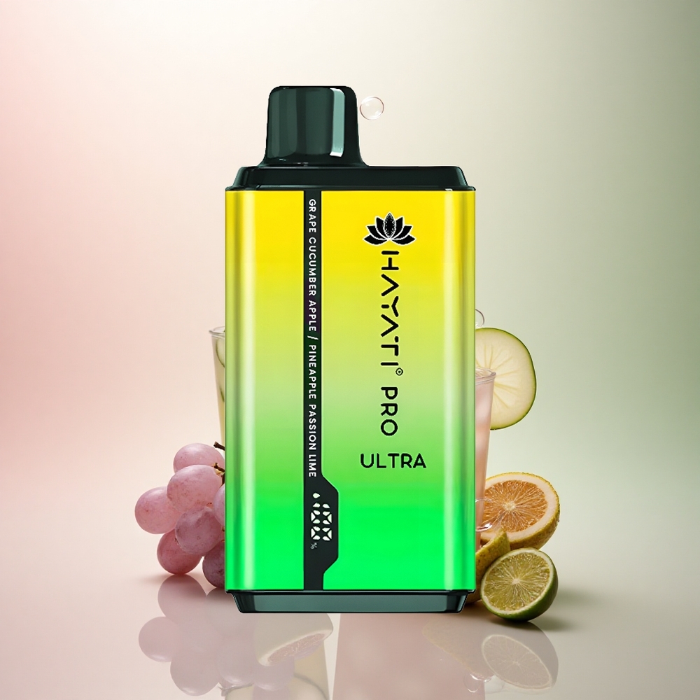 Hayati Pro Ultra 15000 Puffs Vindruka Gurka Äpple Ananas Passion 850mAh 12ml