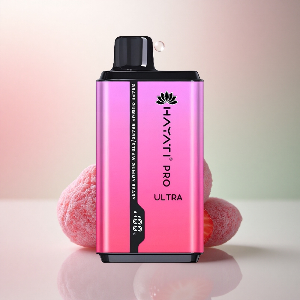 Hayati Pro Ultra 15000 Puffs Vinflummigummibjörn Jordgubbgummibjörn 850mAh 2% nikotin