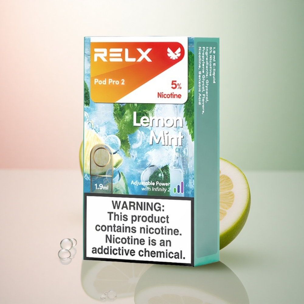 Relx Pod Pro 2 Vape Device Citronmynta 50mg/ml nikotin, 1.9ml, 3 spänningslägen