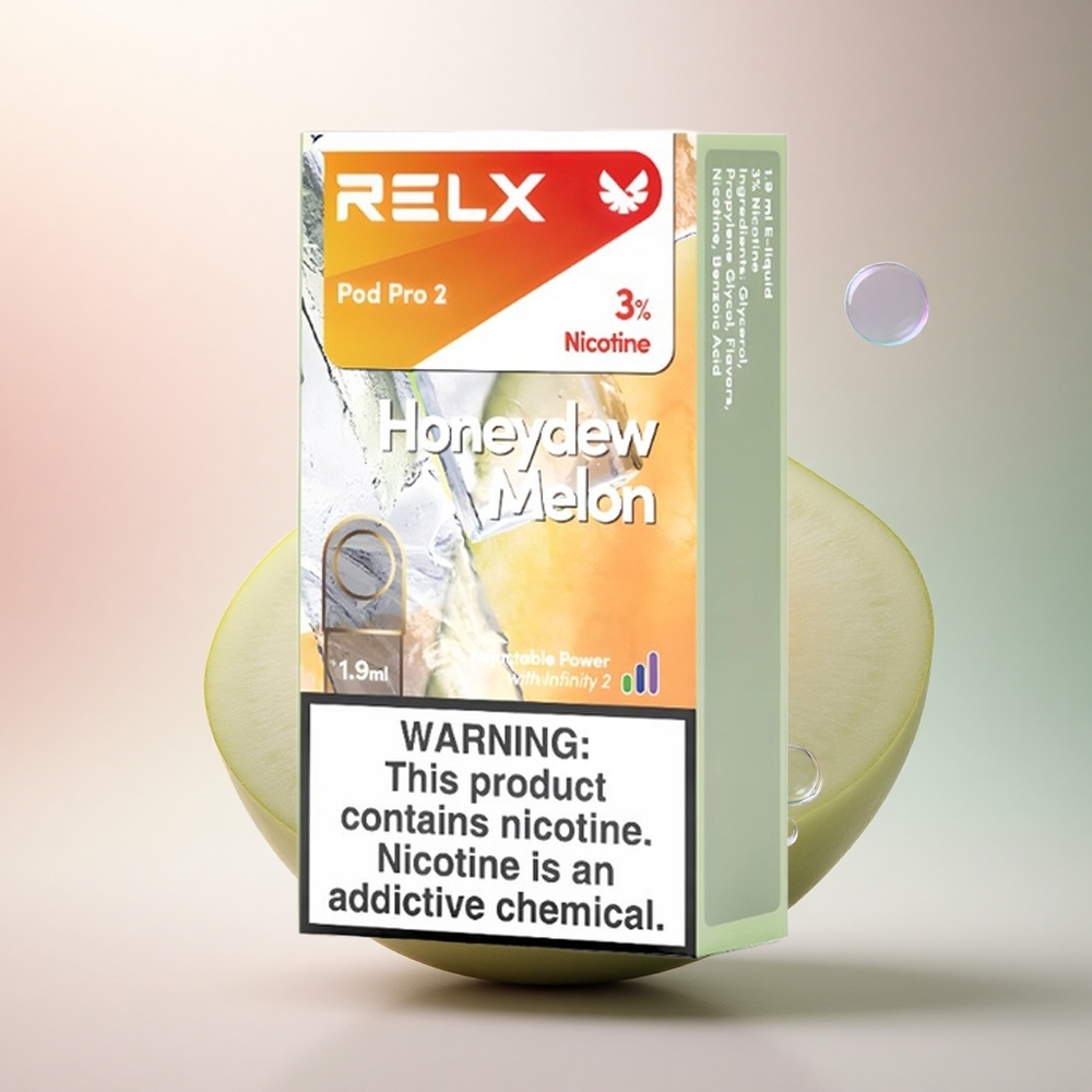 Relx Pod Pro 2 Vape Device Honungsmelon 30mg/ml nikotin, 1.9ml, 3 spänningslägen
