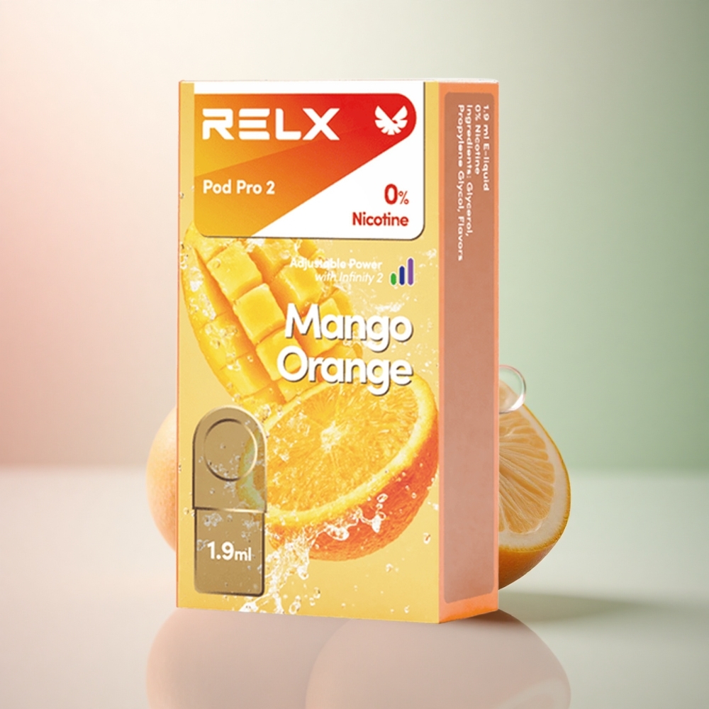 Relx Pod Pro 2 Vape Device Mango Apelsin 0mg/ml 1.9ml 5.5W-8W