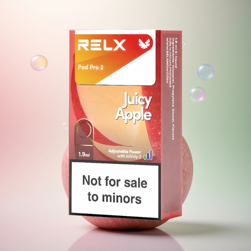 Relx Pod Pro 2 Vape Device Saftigt Äpple 0mg/ml 1.9ml 3 Spänningslägen
