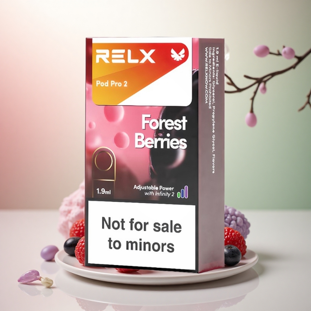 Relx Pod Pro 2 Vape Device Skogsbär 0mg/ml 1.9ml 2 st/paket 3 spänningslägen