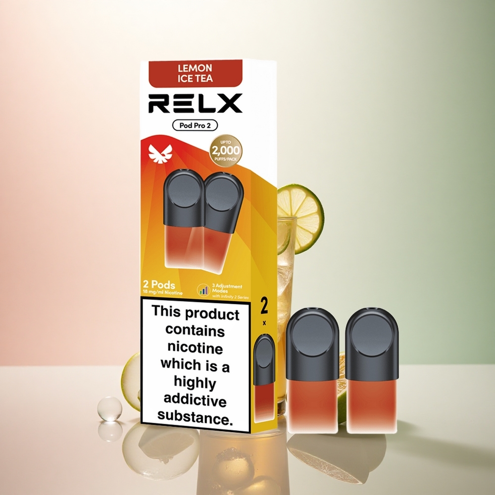 Relx Pod Pro 2 Vape Device Te-Lemon Iste 18mg nikotin 1,9ml 3 spänningslägen