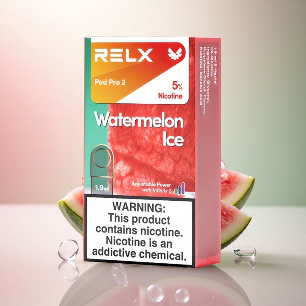 Relx Pod Pro 2 Vape Device Vattenmelonskyla 50mg/ml nikotin, 1.9ml, 3 spänningslägen (5.5W, 6.5W, 8W)