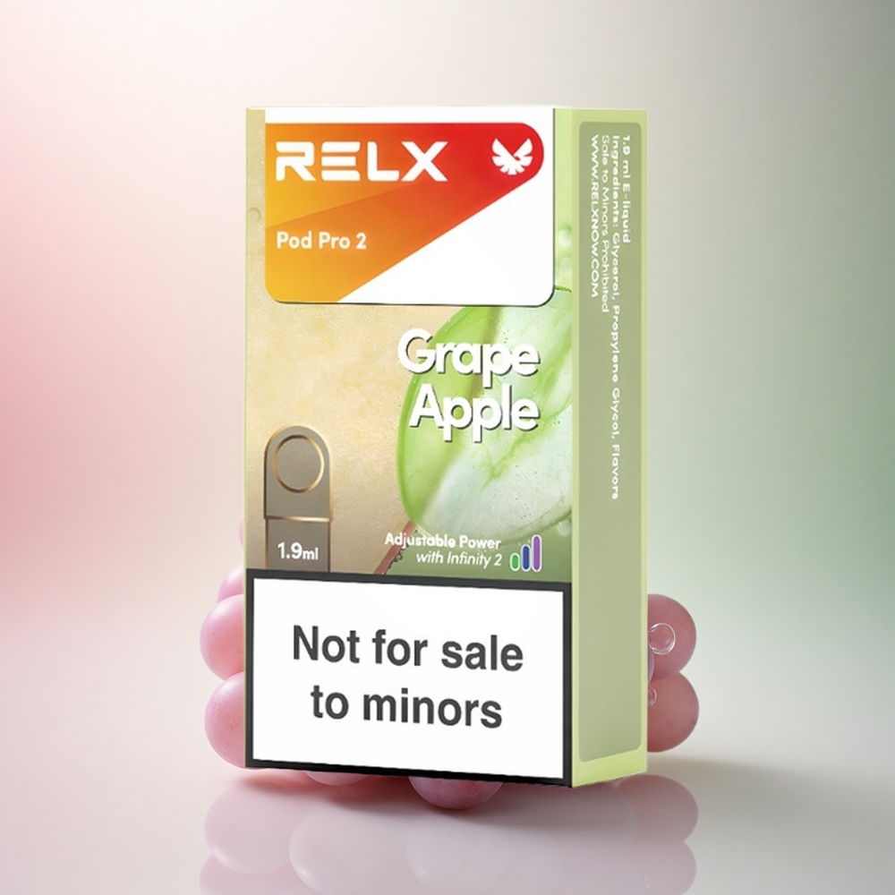 Relx Pod Pro 2 Vape Device Vindruvor Äpple 0mg/ml 1.9ml 6.5W